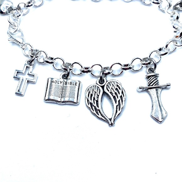 Saint Michael Charm Bracelet Protector Religious Christian Archangel - Picture 8 of 8